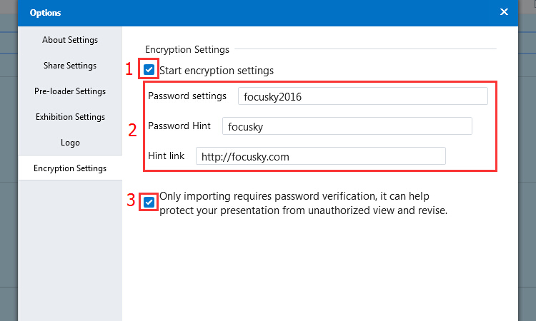 add password to protect your presentation